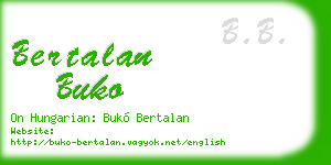 bertalan buko business card