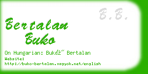 bertalan buko business card